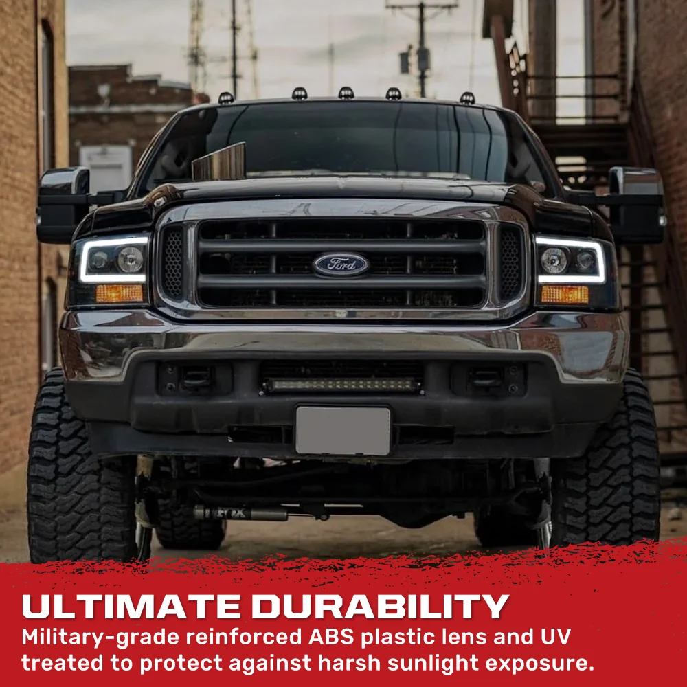 Ford Super Duty 99-04 Projector Headlights OLED Halos DRL - Multiple Styles - Image 16