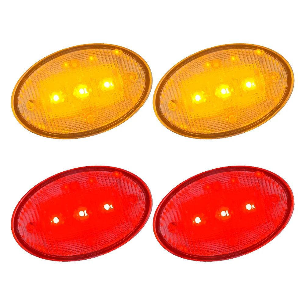 Ford Super Duty 99-10 Amber & Red Fender LED Lights (4-Piece Set) Smoked or Clear Lens - Image 13