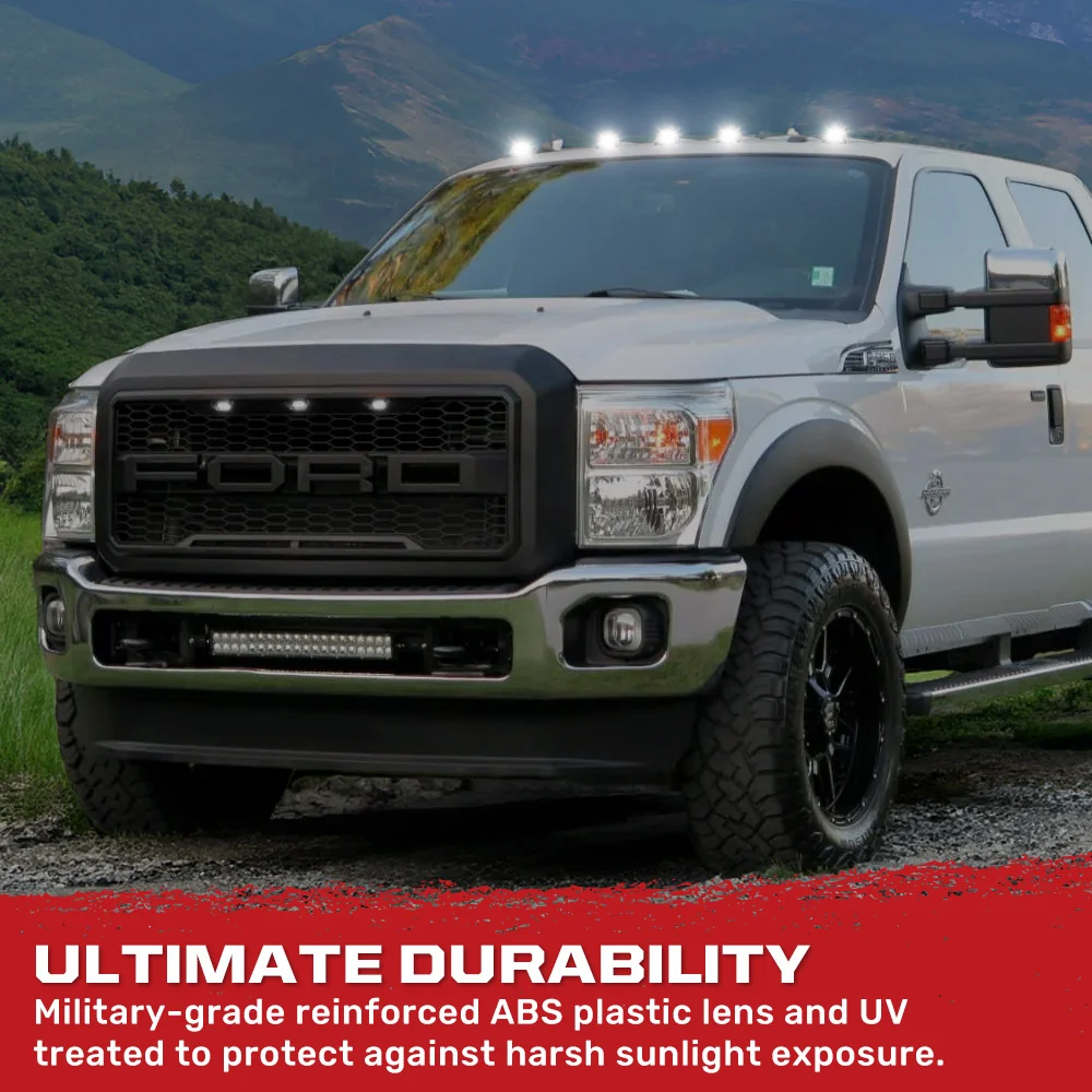 Ford 99-16 Super Duty 5-Pc Cab Roof Lights 2-Way Front & Rear Facing Ultra High-Power LED (ATTN: For Models That DID NOT Come With Factory Cab Lights) - Multiple Options - Image 11