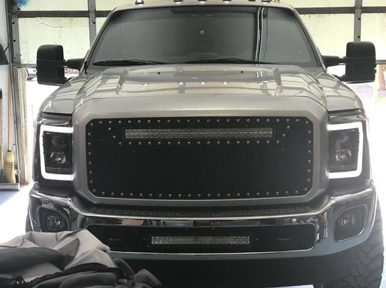 Ford Super Duty 11-16 Projector Headlights OLED Halos, DRL - Multiple Styles - Image 8