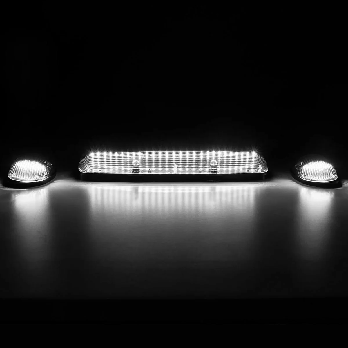 GMC & Chevy 02-07 3-Piece Cab Roof Light Kit Strobe LED White & Amber - Multiple Lens - Image 8