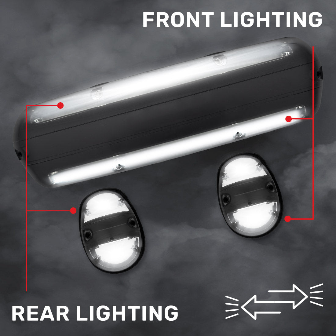 GMC & Chevy 02-07 Heavy Duty 3-PC Cab Roof Light Kit 2-Way Front & Rear Facing Ultra High Power OLEDs - Multiple Options - Image 2