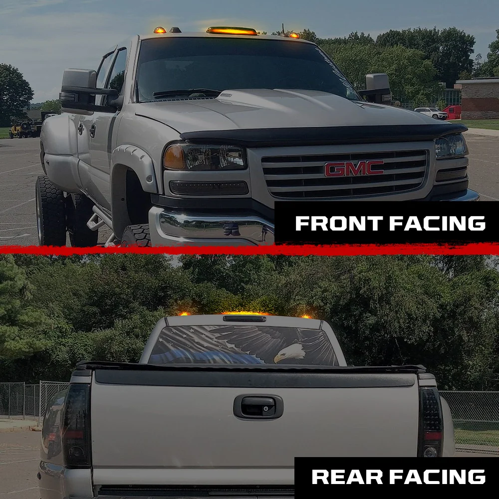 GMC & Chevy 02-07 Heavy Duty 3-PC Cab Roof Light Kit 2-Way Front & Rear Facing Ultra High Power OLEDs - Multiple Options - Image 8