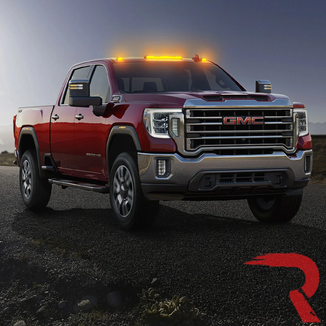 GMC & Chevy 20-24 (4th GEN Body Style) Heavy-Duty (3-Piece Set) Amber Cab Roof Light Lens with Amber LED’s - (Attn: This cab light kit replaces OEM factory installed cab roof lights) - Image 11
