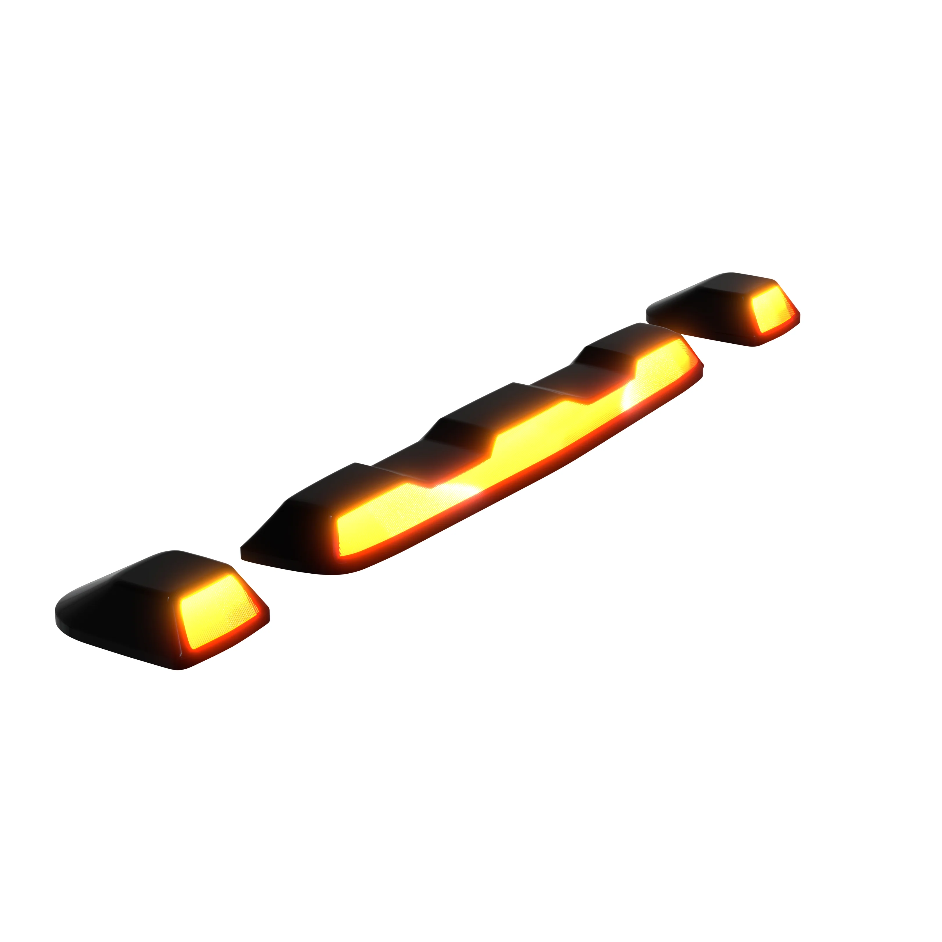 GMC & Chevy 20-24 (4th GEN Body Style) Heavy-Duty (3-Piece Set) Amber Cab Roof Light Lens with Amber LED’s - (Attn: This cab light kit replaces OEM factory installed cab roof lights) - Image 16