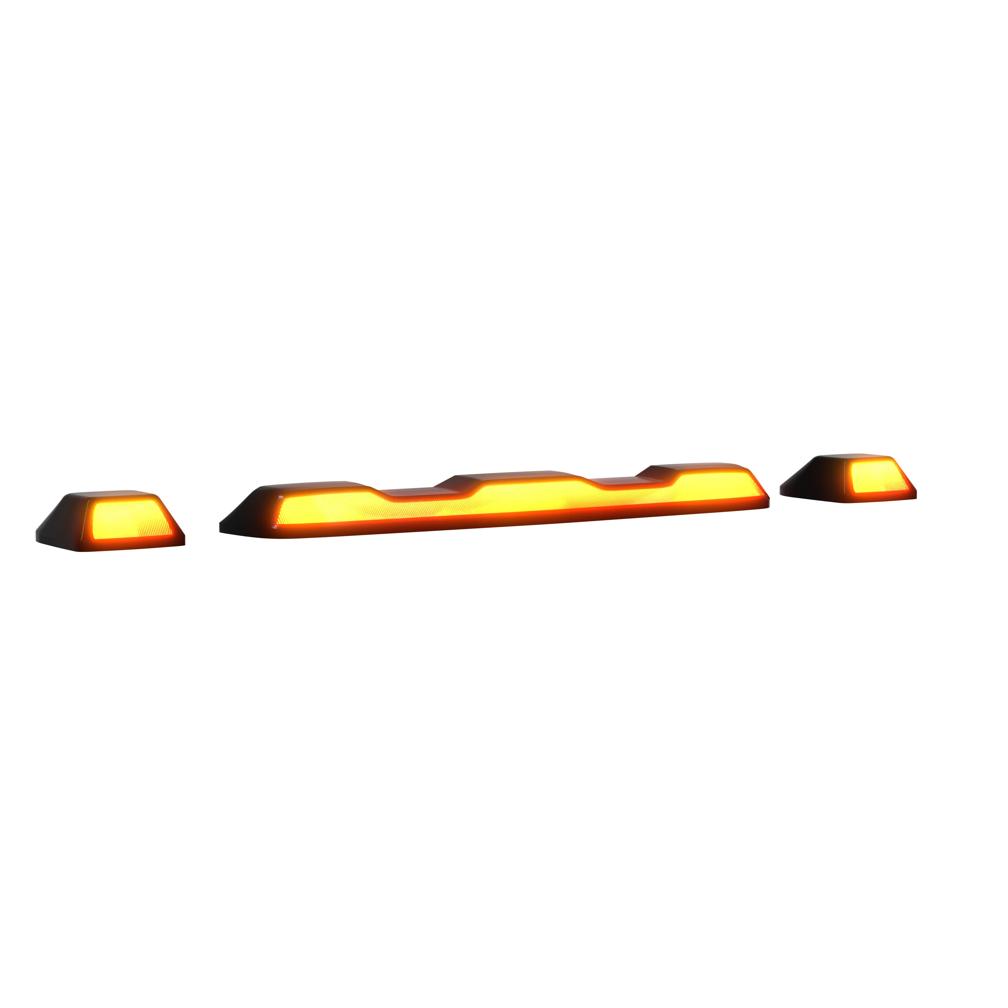 GMC & Chevy 20-24 (4th GEN Body Style) Heavy-Duty (3-Piece Set) Amber Cab Roof Light Lens with Amber LED’s - (Attn: This cab light kit replaces OEM factory installed cab roof lights) - Image 18