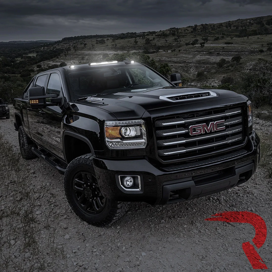 GMC & Chevy 20-25 (4th GEN Body Style) Heavy-Duty (3-Piece Set) Smoked Cab Roof Light Lens with White LEDs - (ATTN: For models that DID NOT come with factory cab roof lights) - Image 5