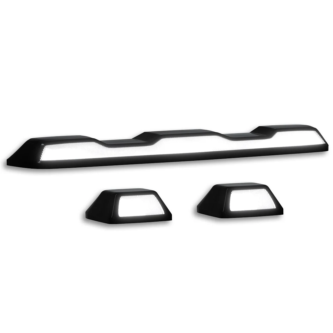 GMC & Chevy 20-25 (4th Gen) Heavy-Duty (3-Piece Set) Cab Roof Light Set 2-Way Front & Rear Facing Ultra High-Power White LEDs - (ATTN: This cab light kit replaces Factory/OEM installed cab roof lights) - Multiple Lens - Image 11