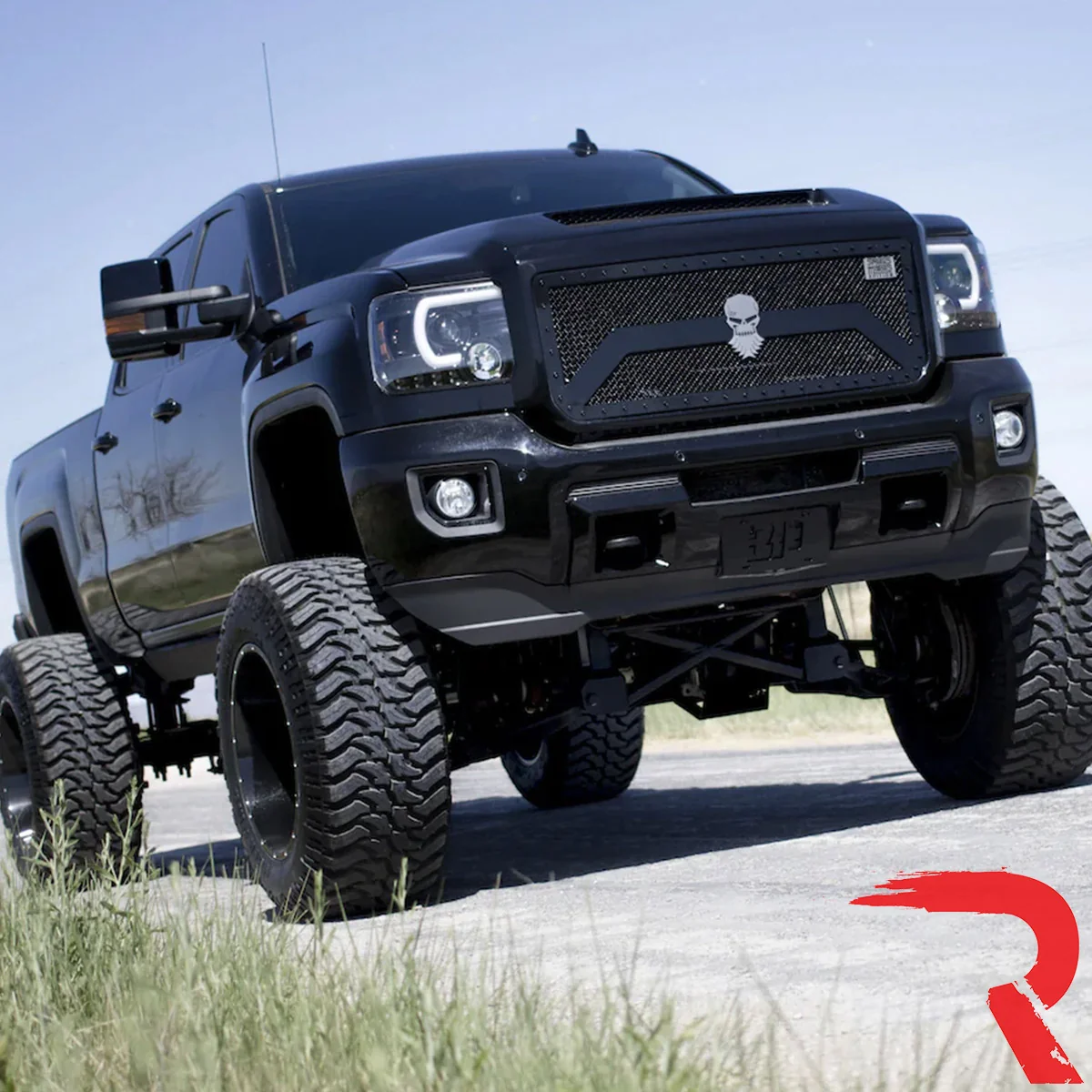 GMC Sierra 1500 14-18 Projector Headlights w OLED Amber DRLs & Scanning OLED Amber Turn Signals Smoked/Black - Image 12