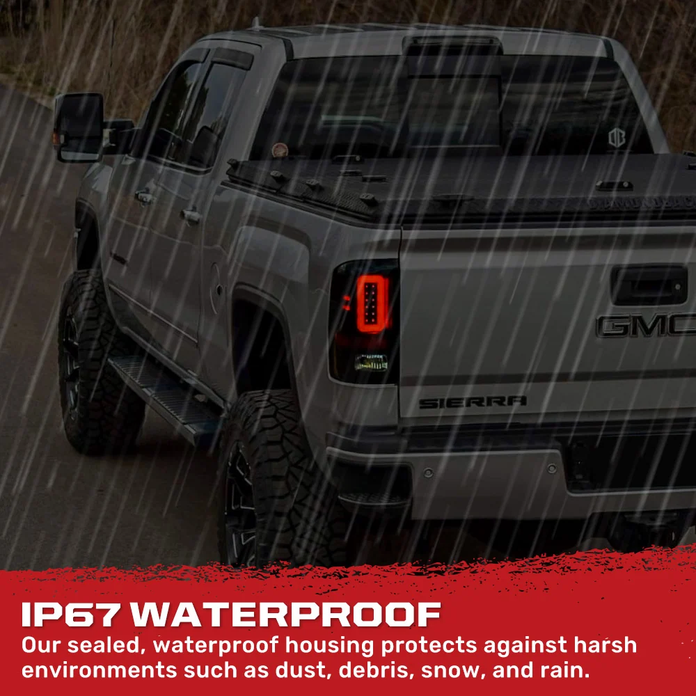 GMC Sierra 2500/3500 14-19 (Only Fits 3rd Gen Single Wheel w/ Factory OEM Halogen Style) Tail Lights OLED in Multiple Lens - Image 27