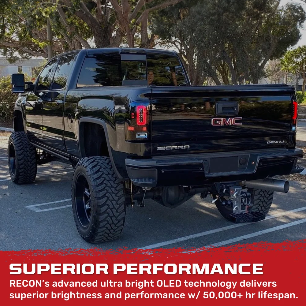 GMC Sierra 2500/3500 14-19 (Only Fits 3rd Gen Single Wheel w/ Factory OEM Halogen Style) Tail Lights OLED in Multiple Lens - Image 35
