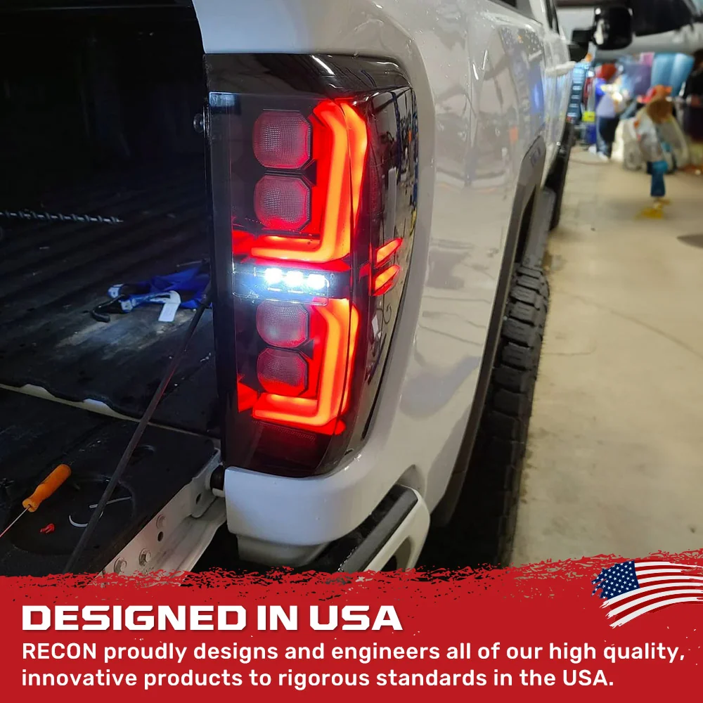 GMC Sierra 2500/3500 20-23 Ultra Bright OLED Tail Lights (Replaces Factory/OEM Halogen Tail Lights Only) - Multiple Lens - Image 8