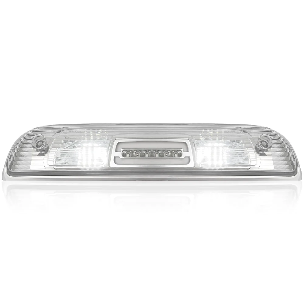 GMC & Chevy 14-18 Sierra & Silverado 1500 (3rd Gen) - Ultra High Power Red LED 3rd Brake Light Kit w/ Ultra High Power CREE XML White LED Cargo Lights - Clear Lens - Image 3