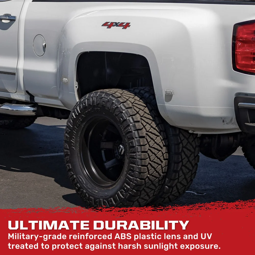 GMC Sierra & Chevy Silverado 15-25 (3rd & 4th Gen) Dually Fender Lights (4-Piece Set) - Multiple Lens & Colors - Image 22