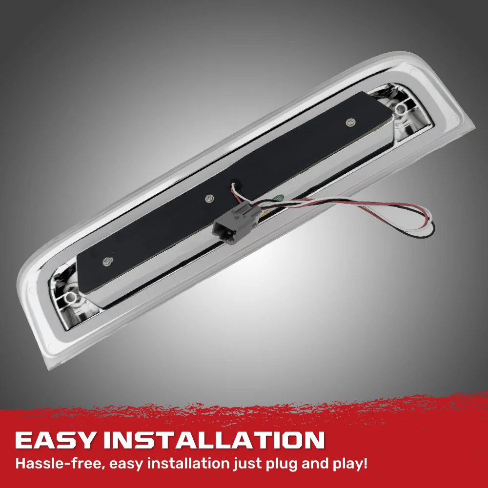 GMC Sierra & Chevy Silverado 3rd GEN 14-19 2500/3500 Red LED 3rd Brake Light Kit with White LED Cargo Lights - Clear Lens - Image 10