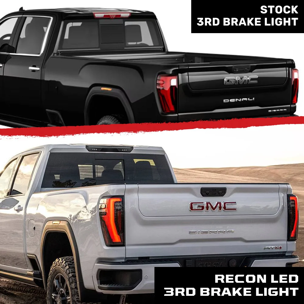 GMC Sierra & Chevy Silverado 1500 19-25 (4th GEN) LED 3rd Brake Light Kit with Smoked Lens - Image 6