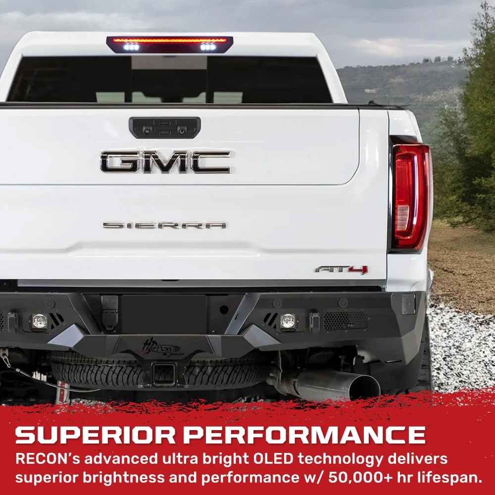 GMC Sierra & Chevy Silverado 1500 19-25 (4th GEN) LED 3rd Brake Light Kit with Smoked Lens - Image 9
