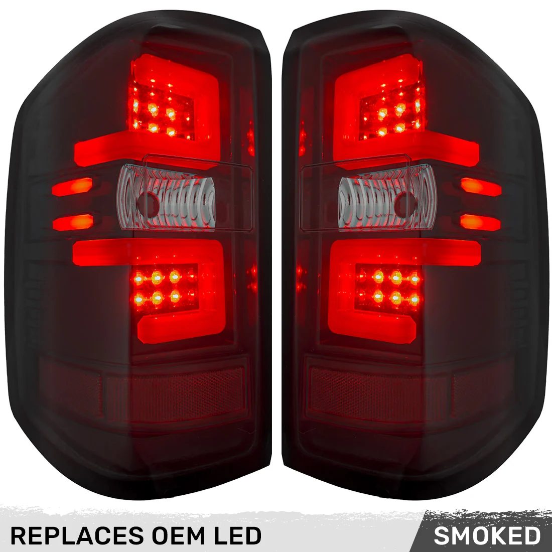 GMC Sierra Dually 3500 15-19 (Replaces Factory LED Style Only) OLED Tail Lights - Multiple Lens - Image 10