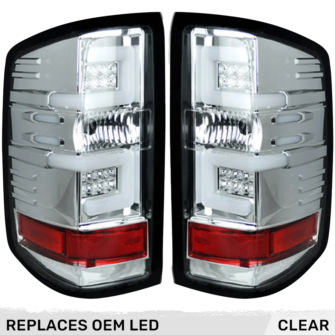 GMC Sierra Dually 3500 15-19 (Replaces Factory LED Style Only) OLED Tail Lights - Multiple Lens - Image 31