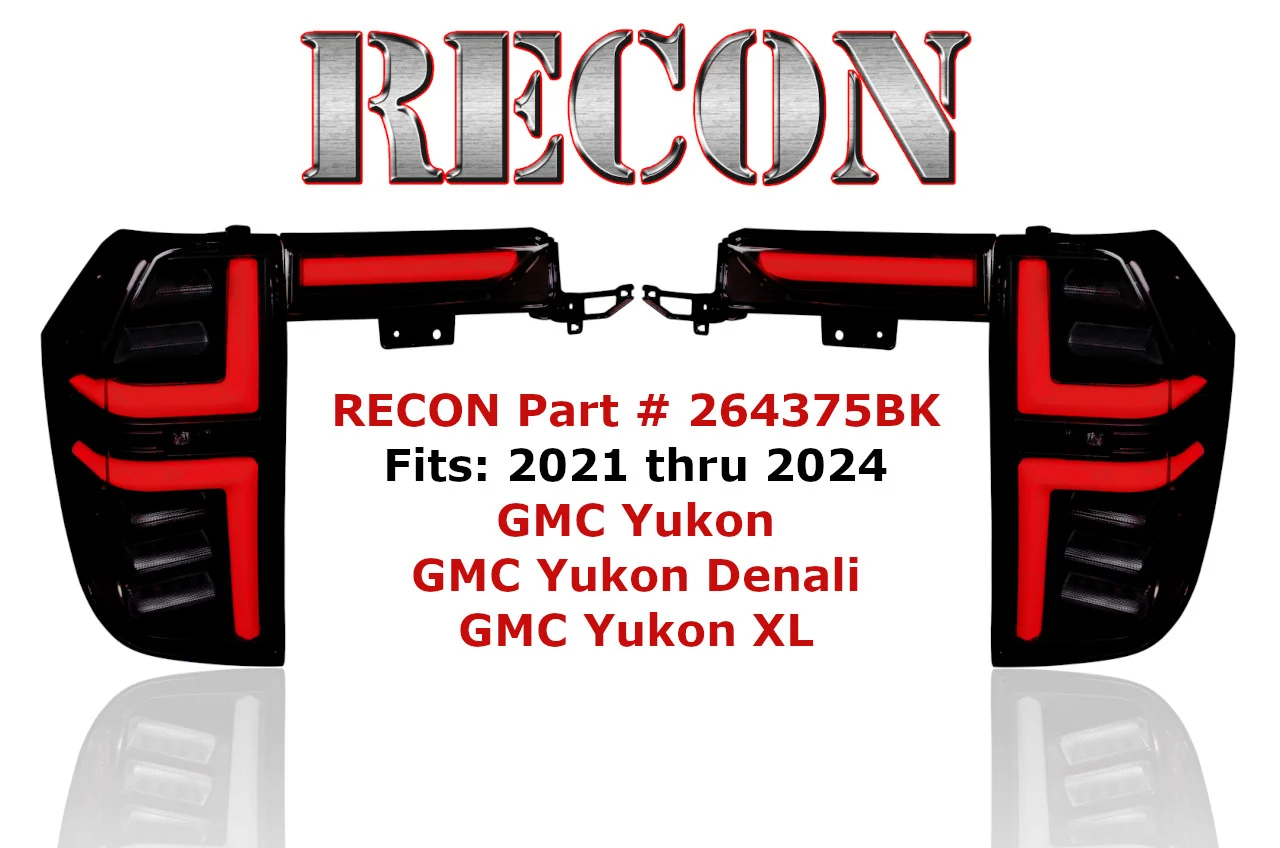 GMC 21-24 Yukon Denali & Yukon XL OLED Tail Lights with LED Startup Sequence & Red OLED Turn Signals - Smoked Lens - Image 5