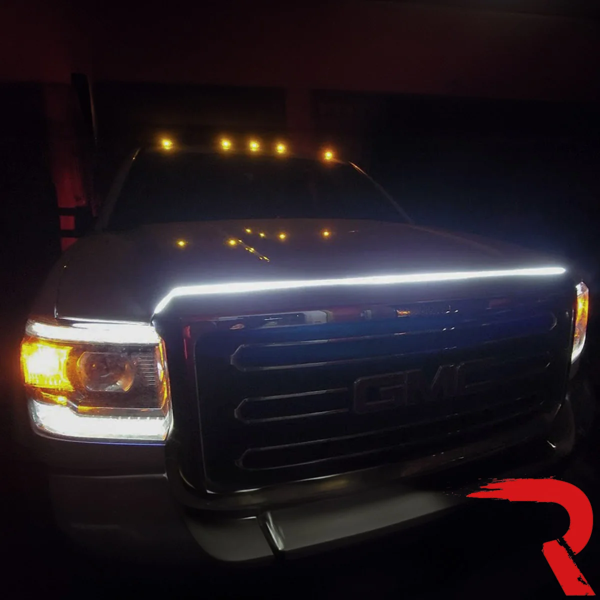 High Power DRL Hood LED Light with Start-up Sequence in White or Amber - Multiple Sizes - Image 13