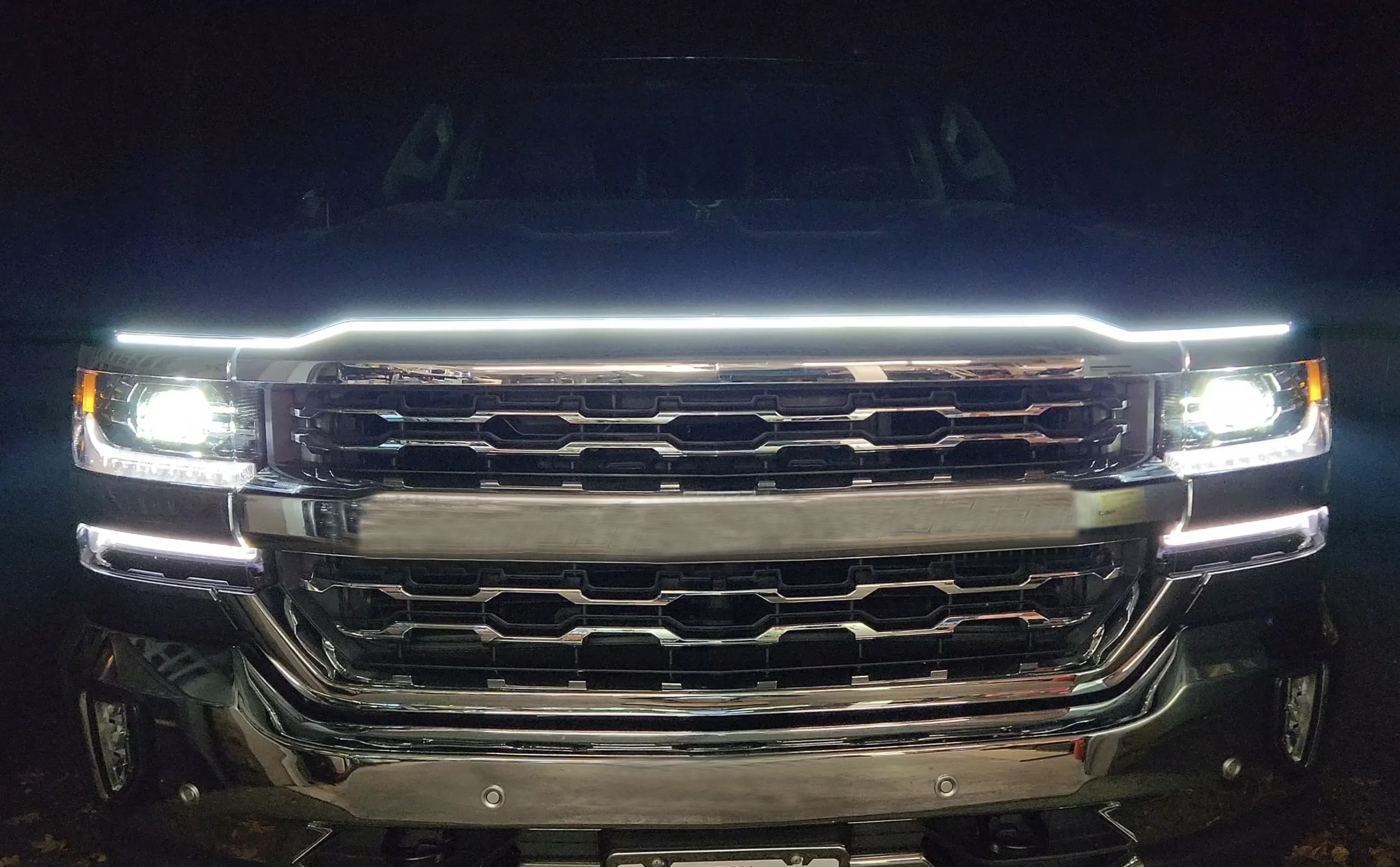 High Power DRL Hood LED Light with Start-up Sequence in White or Amber - Multiple Sizes - Image 3