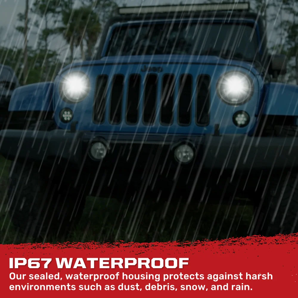 Jeep JK Wrangler 07-18 CREE LED Projector Headlights - Multiple Styles - Image 16