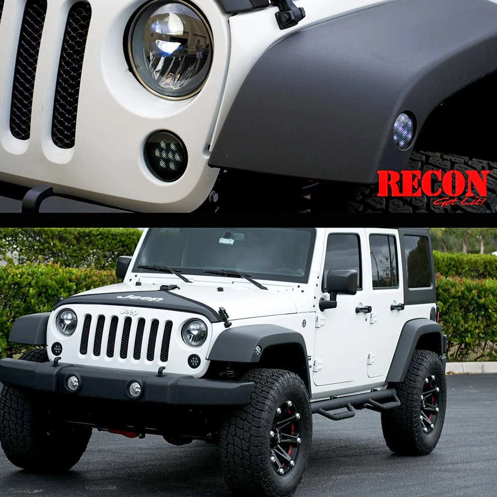 Jeep Wrangler JK 07-18 Ultra Bright Front Round DRL & Turn Signal LED Lights - Multiple Options - Image 7