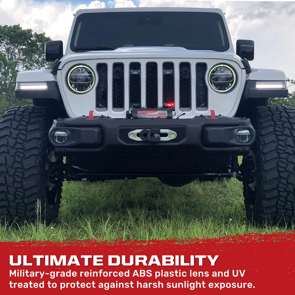 Jeep Wrangler JL 18-25 Ultra Bright White DRL OLED Amber Scanning Switchback Turn Signals Fender Lights (Replaces OEM Halogen) - Multiple Lens - Image 13