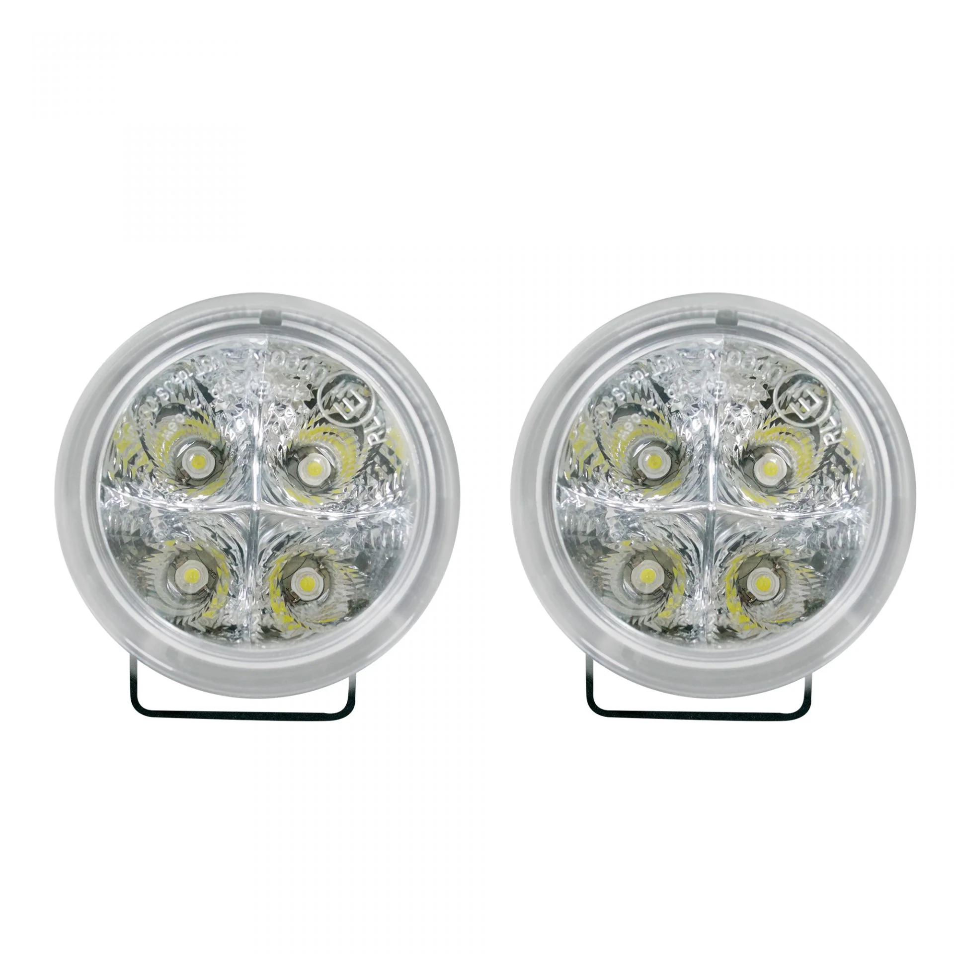 LED Daytime Running Lights Round Housing with Clear Lens