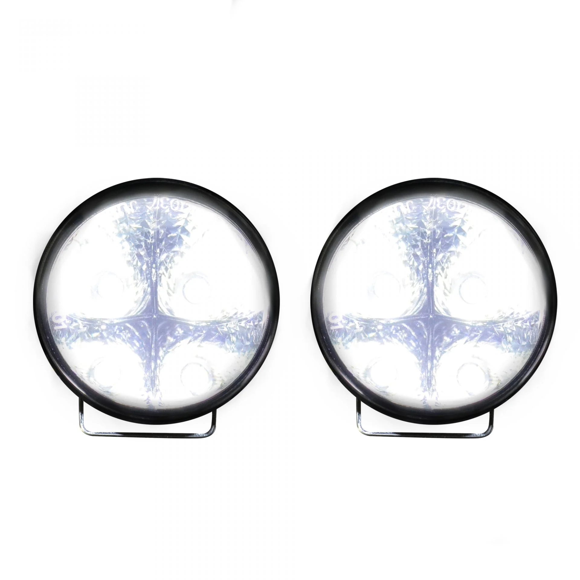 LED Daytime Running Lights Round Housing with Clear Lens - Image 2