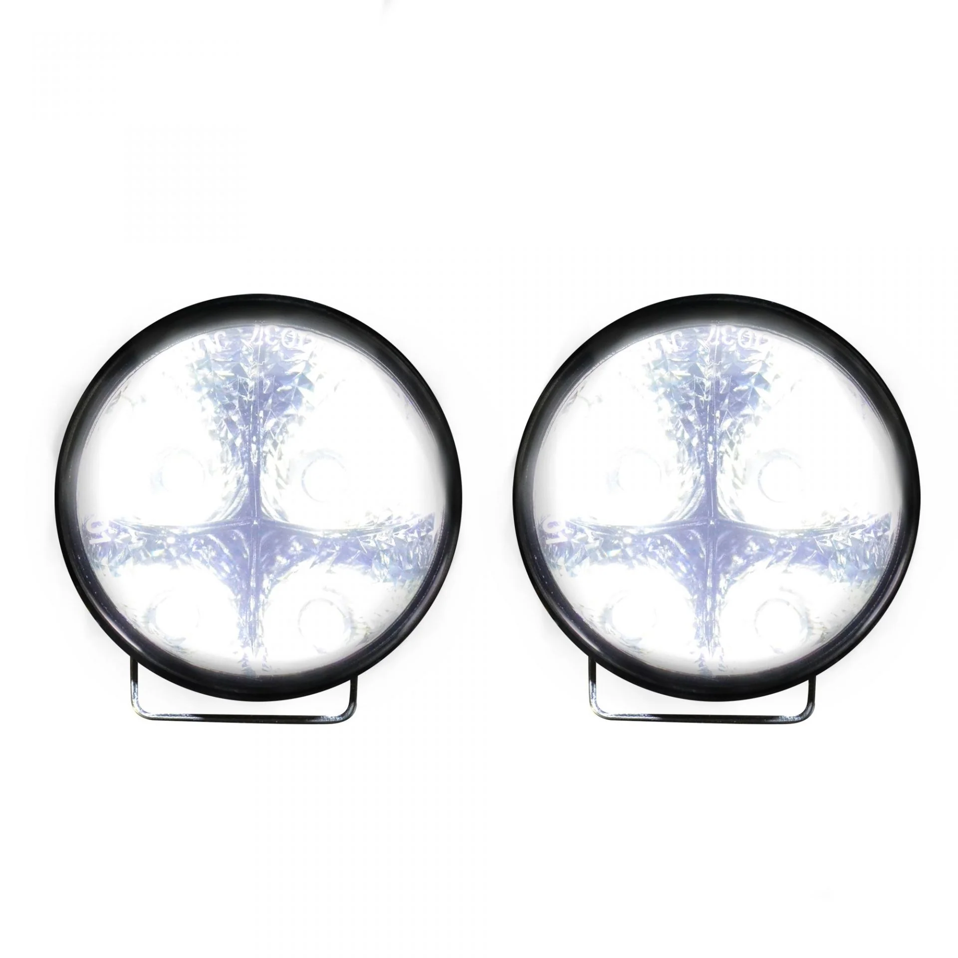 LED Daytime Running Lights Round Housing with Smoked Lens - Image 2