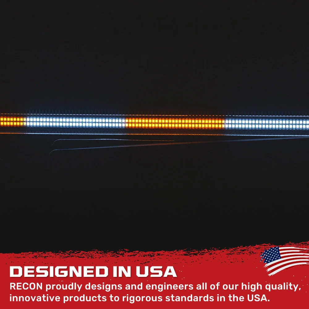 "May Day" High Intensity Dual Row Tailgate Warning Strobing LED Light Bar Amber & White - Multiple Sizes - Image 15