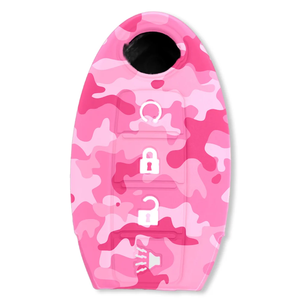 Nissan 16-26 Titan & Frontier 1-Piece 100% Silicone Rubber 3-Button & 4-Button Key Fob Cover - Multiple Colors - Image 120