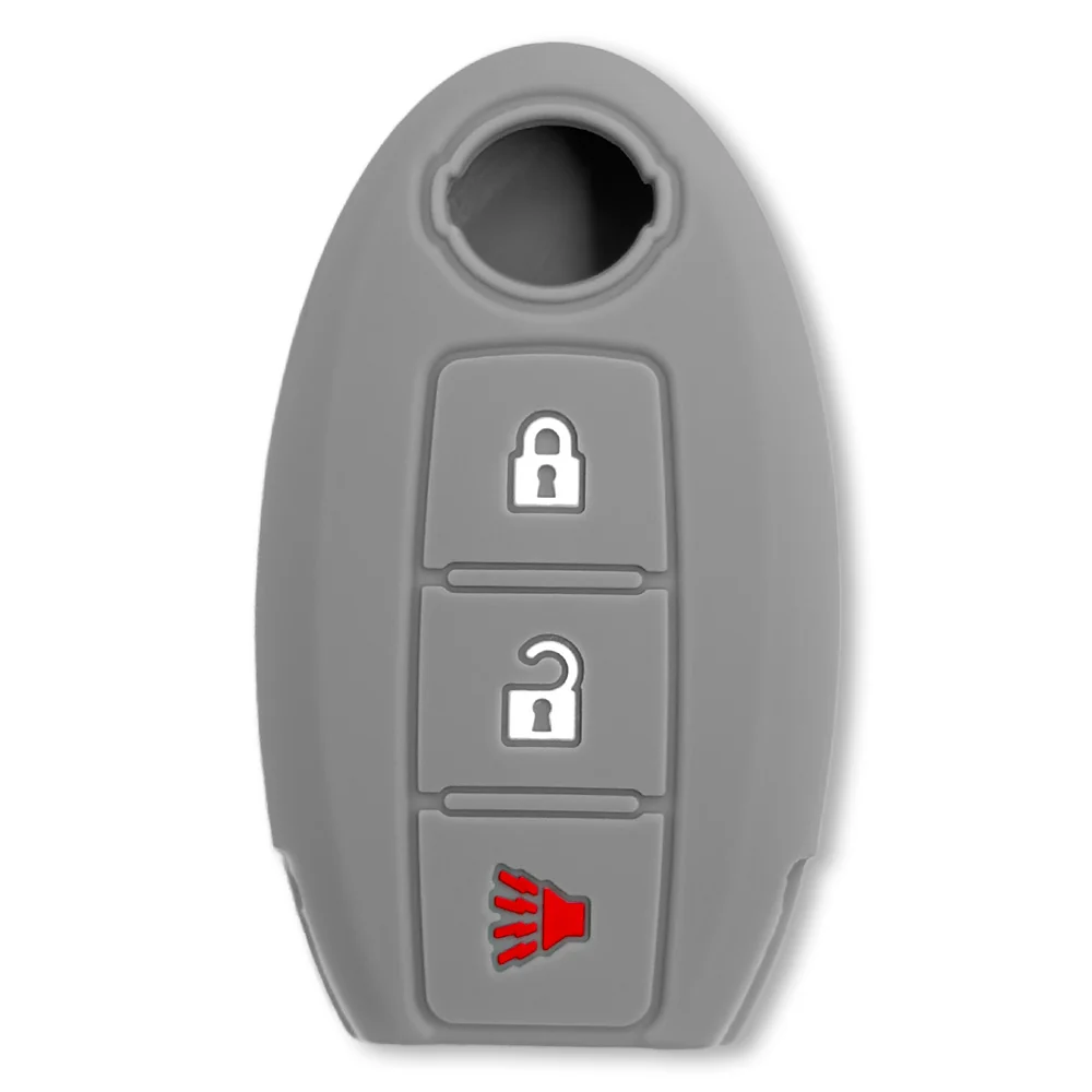 Nissan 16-26 Titan & Frontier 1-Piece 100% Silicone Rubber 3-Button & 4-Button Key Fob Cover - Multiple Colors - Image 39