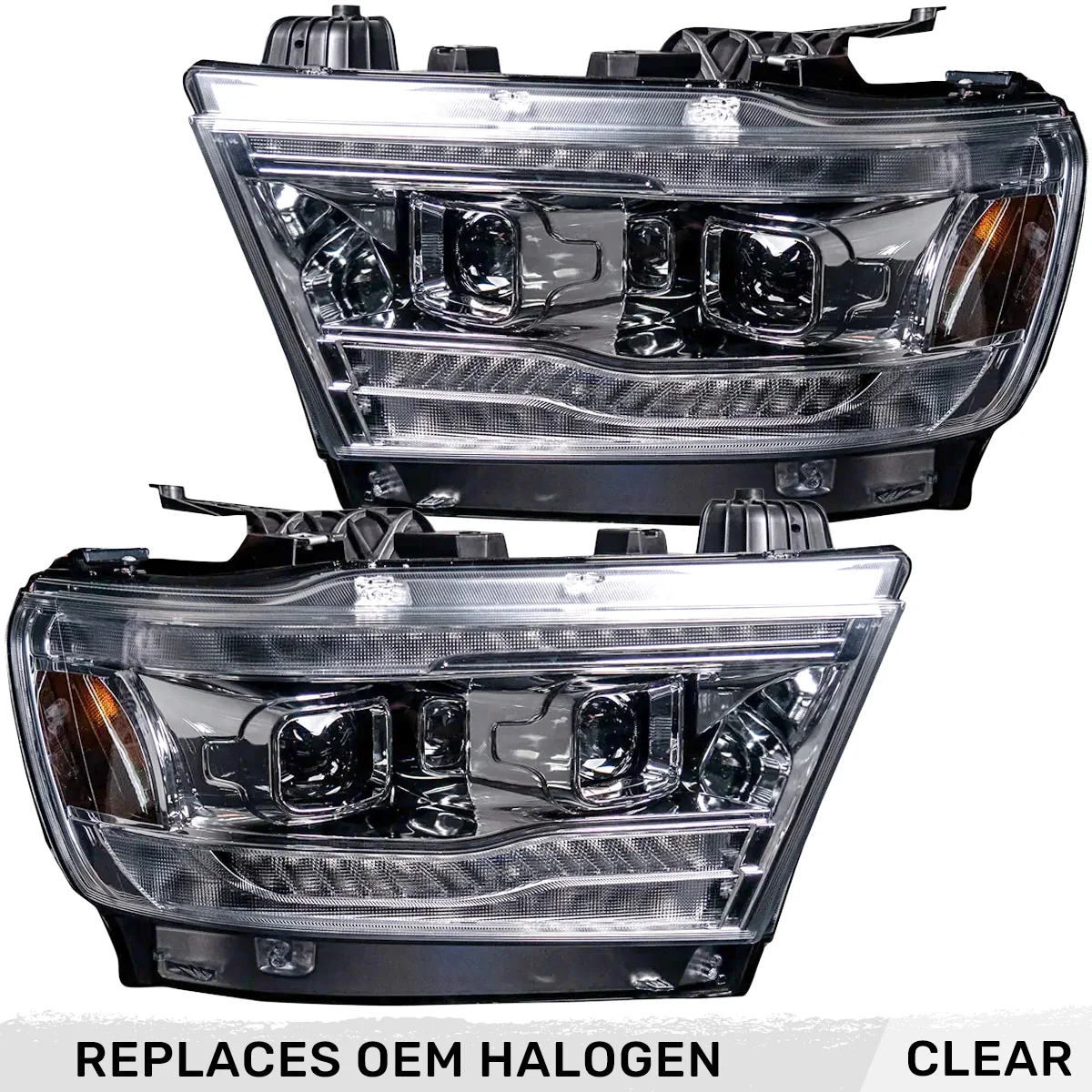 Dodge RAM 1500 19-23 5th Gen - Projector Headlights OLED DRL & Scanning Switchback LED Signals (Replaces Factory/OEM Halogen Only) - Multiple Styles - Image 17