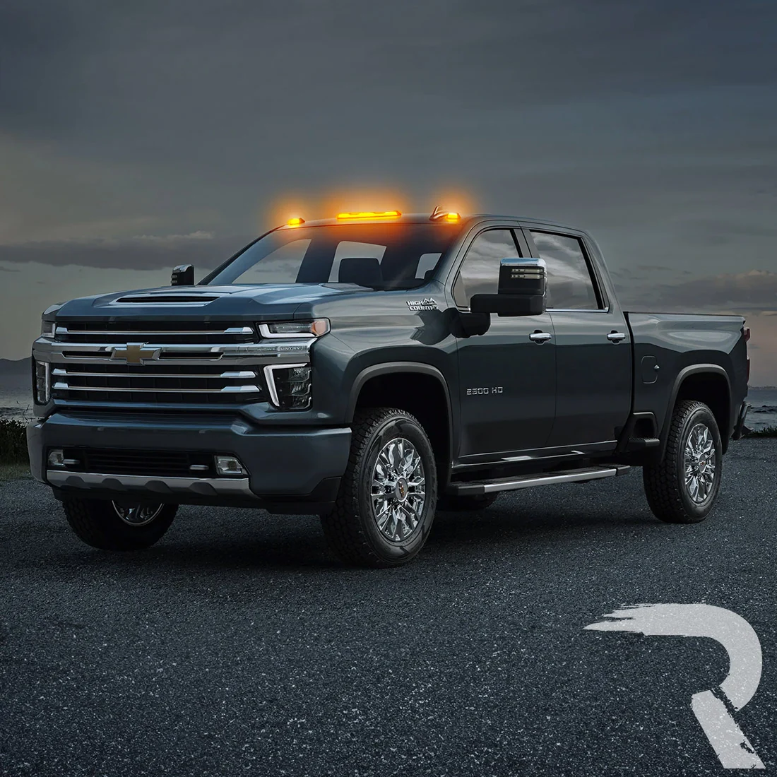 RECON - GMC & Chevy 20-25 (4th Gen) Heavy-Duty 3-Pc Cab Roof Light Set 2-Way Front & Rear Facing Ultra High-Power LED (ATTN: For models that DID NOT come with factory cab roof lights) - Multiple Options - Image 7