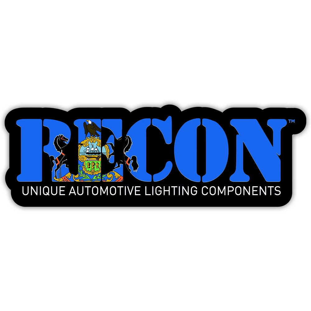 RECON U.S. State Decal Stickers - Choose Your State 7" x 2.75" Glossy Finish - Image 97
