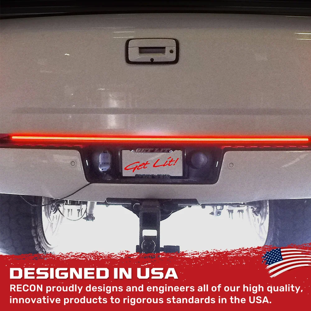 "Dual Row" Tailgate Bar High Power LED Red Scanning Turn Signals, Brake & White Reverse Lights - Multiple Sizes - Image 15