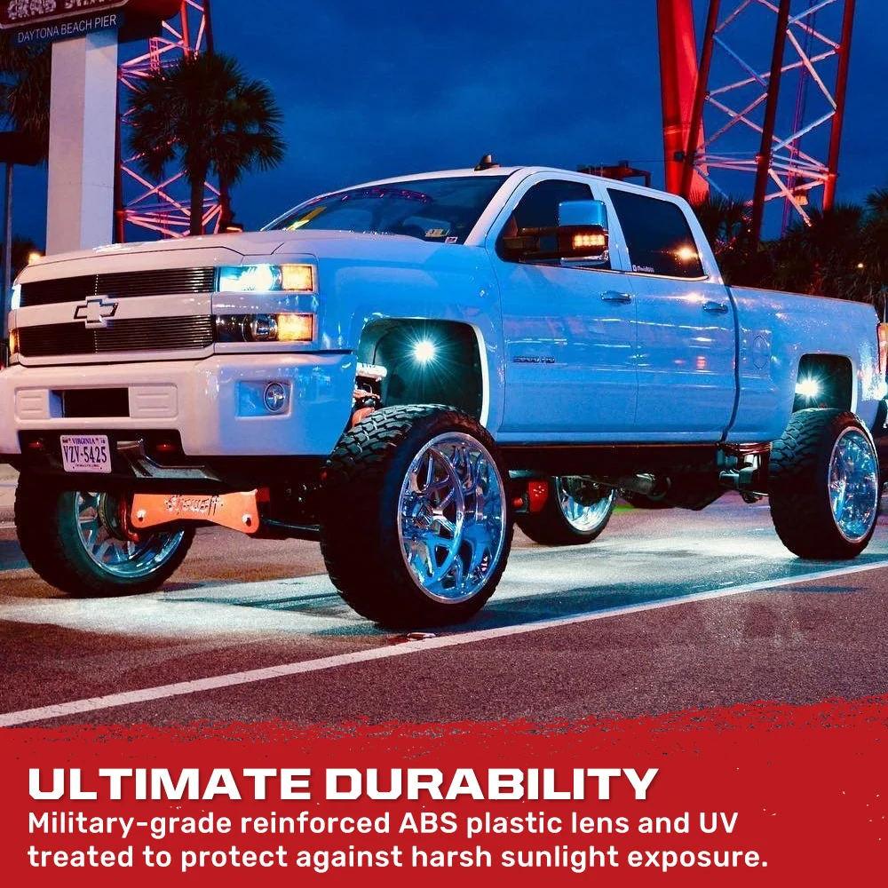 Universal 4-PC Ultra Bright CREE LED Underbody Rock Lights - Multiple Colors - Image 53